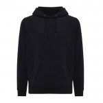 Unisex hoodie van gerecycled polyester, 240 g/m2 Iqoniq kleur zwart