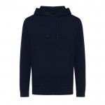 Unisex hoodie van gerecycled katoen, slim fit, 280 g/m2 Iqoniq kleur marineblauw