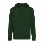 Unisex hoodie van gerecycled katoen, slim fit, 280 g/m2 Iqoniq kleur donkergroen