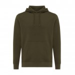 Unisex hoodie van gerecycled katoen, slim fit, 280 g/m2 Iqoniq kleur khaki