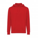 Unisex hoodie van gerecycled katoen, slim fit, 280 g/m2 Iqoniq kleur rood