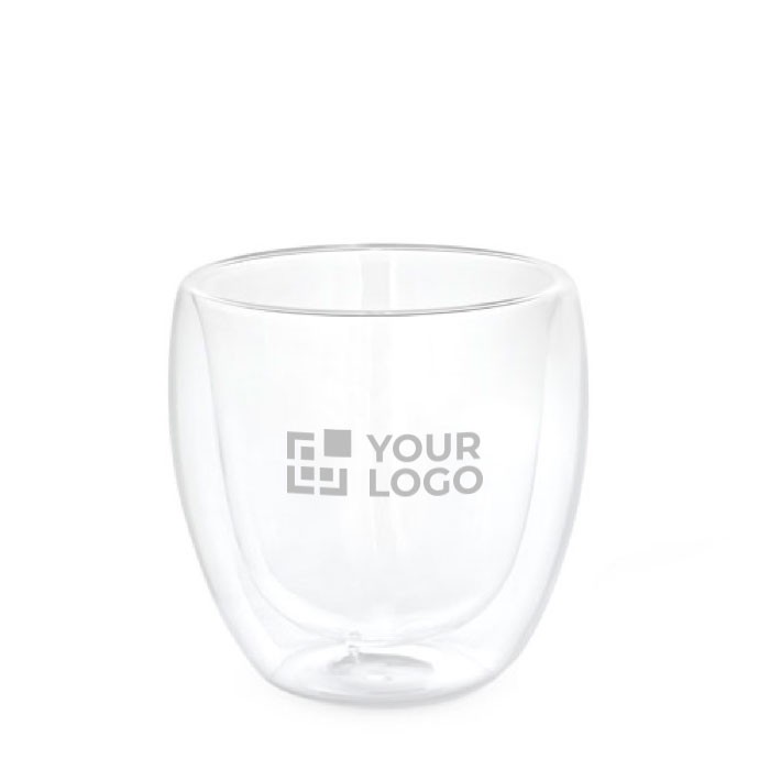 geloof condensor Pompeii Dubbelwandige glazen mok met logo | Vanaf €4,08