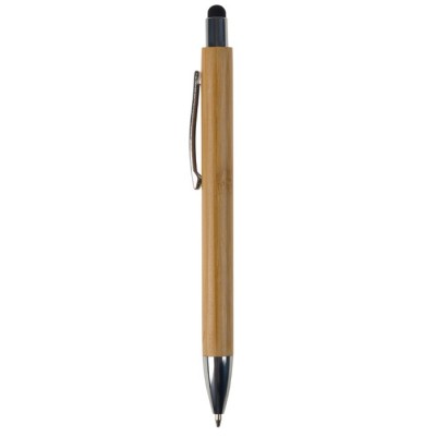 Bamboe pen met gekleurde stylus voor touchscreen