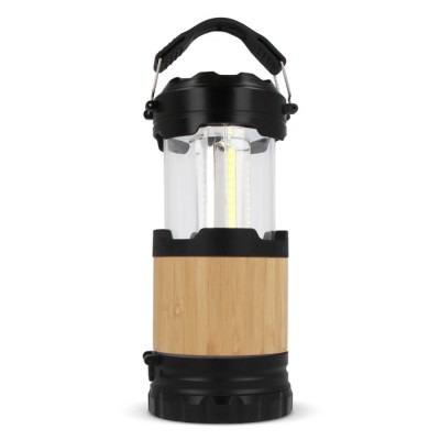 Veelzijdige zaklamp en lantaarn van ABS en bamboe