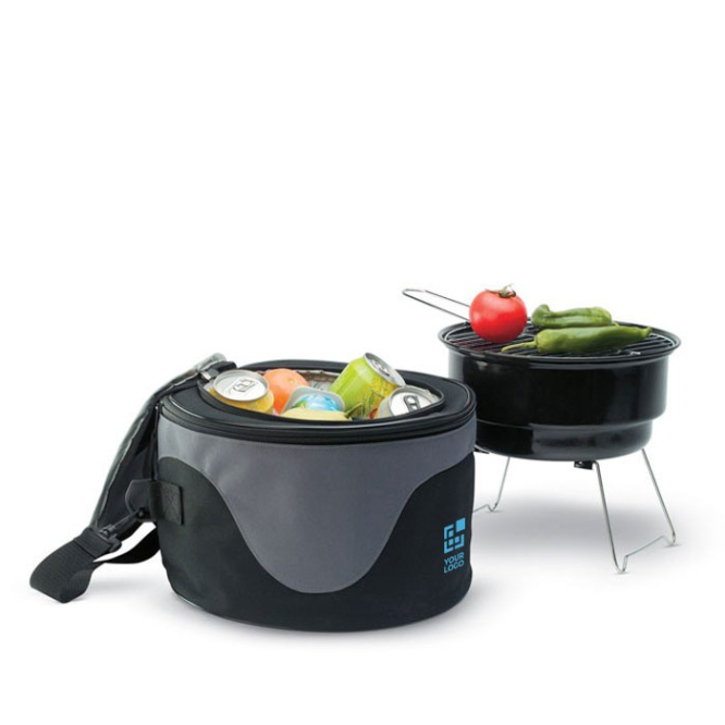 Handige koeltas met mini barbecue Barbecue Chef weergave met bedrukking