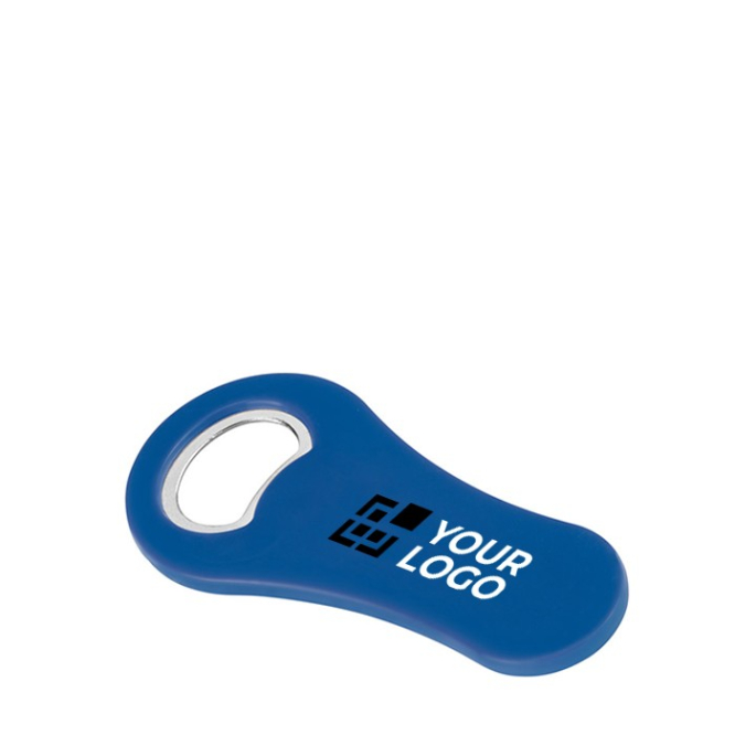 Gepersonaliseerde plastic opener met magneet voor bedrijven Trend met afdrukgebied