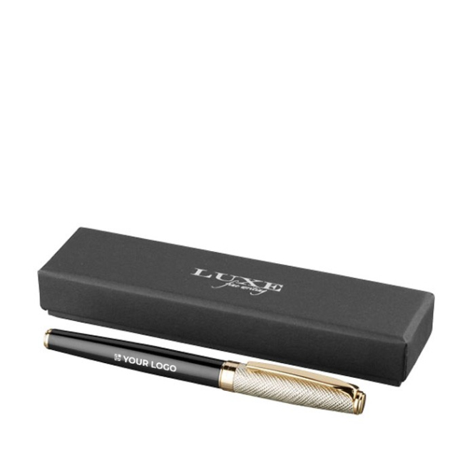 Luxe rollerball pen met gouden dop