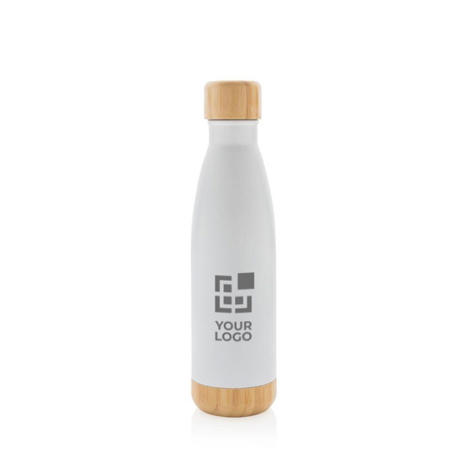 Fles met een infuser en bamboedetail 520 ml Lid&Bottom Bambu met afdrukgebied