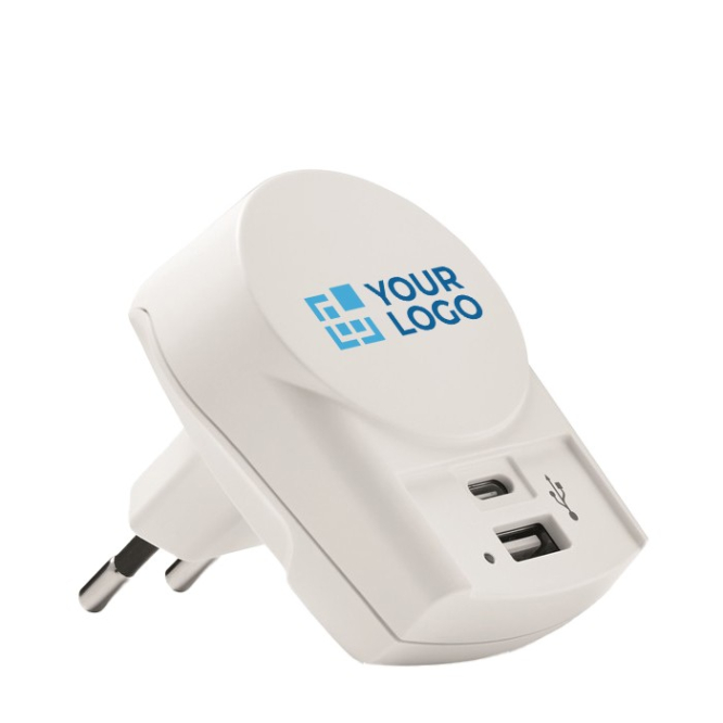 Snelladende oplader voor USB kleur wit