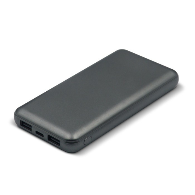 Metalen powerbank met USB-A en type C poorten 8000mAh