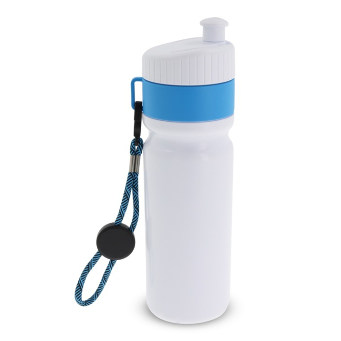 BPA-vrije sportfles met kleuraccent en riem 500ml