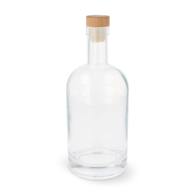 Duurzame glazen fles met FSC-deksel 750ml