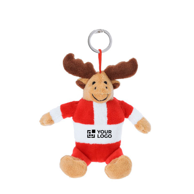 Knuffel sleutelhanger in de vorm van een rendier, personaliseerbaar