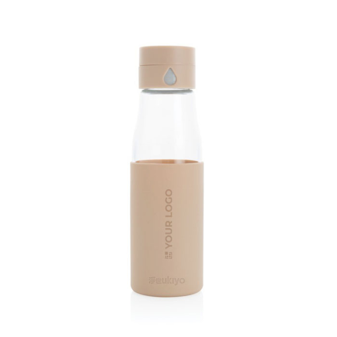 Promotionele fles met hydratatie-tracking 600ml Crystal Ukiyo kleur mintgroen met afdrukgebied