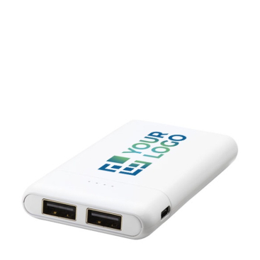 Powerbank met logo (zakformaat) weergave met jouw bedrukking