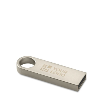 Kleine metalen USB-stick 3.0 met bedrukking Compact Round 3.0