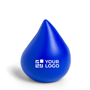 Druppelvormige stressbal met logo