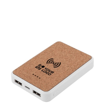 Powerbank en gerecyclede draadloze oplader met kurk 5W