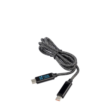 Oplaadkabel van nylon, 1 meter lang met USB-C-poorten, 65 W