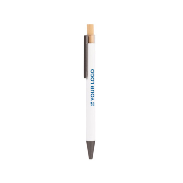 Recycled aluminium pen met matte afwerking en blauwe inkt