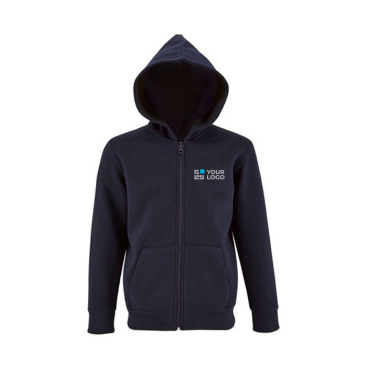 Kinder hoodies met opdruk, 260 g/m2 in de kleur zwart